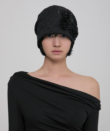 Ruffle Shirring Beanie